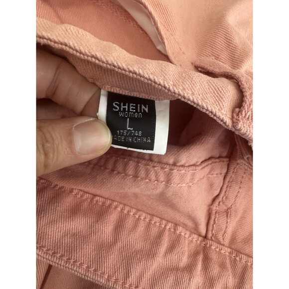 Shein Womens Pants Large Straight Feminine Flirty Pastel Soft Girl High Waist - Picture 9 of 15